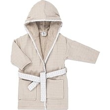 SHC4200 Hero Müslin &amp; Havlu Bebek Çocuk Bornozu Teddy 1-2 Yaş