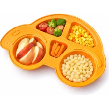 Lova Çocuk Mama Tabağı – Araba Şekilli Bölmeli Kaymaz Tasarım, 5 Bölmeli Bebek Yemek Tabağı