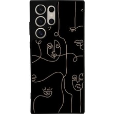 Samsung Galaxy S22 Ultra Uyumlu Line Art Tasarımlı Glossy Premium Kılıf