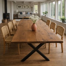 BRK Design Doğal Ahşap Çalışma Masası Bilgisayar ve Ofis Masası