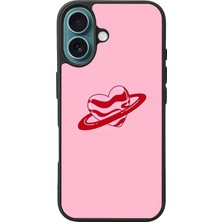iPhone 16 Uyumlu Kalp Love Tasarımlı Glossy Premium Kılıf