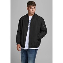 Jack & Jones Plus Büyük Beden Fermuarlı Bomber Ceket Erkek Ceket 12173990