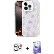 iPhone 16 Pro Max Odak Prime - Siyah Bilvis 5in1 5d Magic Hayalet Cam Ekran Koruyucu + Gümüş Pers Alüminyum Kamera Lens