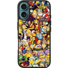 iPhone 16 Plus Uyumlu The Simpsons Tasarımlı Glossy Premium Kılıf