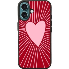 iPhone 16 Uyumlu Kalp Love Tasarımlı Glossy Premium Kılıf