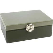 Mikasa Moor Yeşil Cam Çiçekli Dek Kutu 25X20X10CM