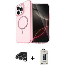 iPhone 15 Pro Max Kıvılcım Form Prime - Siyah Bilvis Hayalet Cam Ekran Koruyucu + Gümüş Raze Metal Kamera Lens