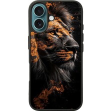 iPhone 16 Plus Uyumlu Aslan Tasarımlı Glossy Premium Kılıf