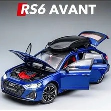 Jutenya Audi Rs6 Quattro 1:24 Ölçek Diecast Maket Metal Model Araba Koleksiyon Sesli Işıklı