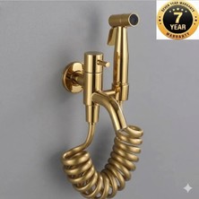 OEM Banyo Tuvalet Taharet Musluğu Spiralli Bide Özel Temizlik 7 Yıl Garantili Gold Altın Dore Ithal
