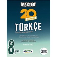 Okyanus Yayınları 8. Sınıf Master Türkçe 20'li Deneme LGS Sınavına Hazırlık İçin Soru Bankası