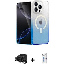 iPhone 15 Pro Eksen Minimal Özel Seri - Siyah Bilvis 0.18MM Plus Cam Ekran Koruyucu + Siyah Raze Metal Kamera Lens