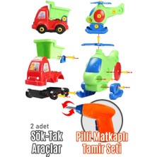 NeUygun Sök Tak Oyuncaklı Pilli Matkap - Oyuncak Matkaplı Söktak Tamir Seti