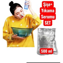 Hangzhou Burun Yıkama Şişesi 300ML Neti Pot Sinüs Durulama Seti + Osel Burun Yıkama Sıvısı 500ML