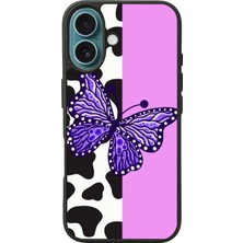 iPhone 16 Plus Uyumlu Kelebek Tasarımlı Glossy Premium Kılıf