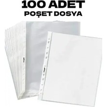 Nasadan 100 Adet Poşet Dosya Şeffaf A4 Plastik Ofis Organize Düzenleme Kırtasiye Arşiv Iş Büro Düzeni Belge