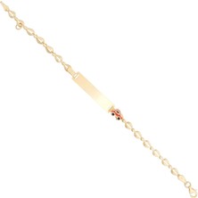 Berk Mücevherat 14 Ayar Altın Uğur Böceği Plaka Çocuk Künyesi