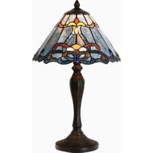 Home London Breeze Baroque El Yapımı Tiffany Cam Dekoratif Masa Lambası