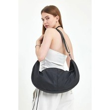 Fluffy Su Geçirmez Moon Tote Bag Fermuarlı, Astarlı , Omuz & Çapraz / Spor & Günlük Çanta (Boy:26 En:59)