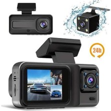 1080P 3 Lensli Wifi Araç Içi Kameralı Ekran Dvr Kaydedici Gece Görüşlü - Lisinya