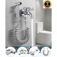 OEM Banyo Tuvalet Taharet Musluğu Spiralli Bide ve Hortum Başlığı 7 Yıl Garanti Krom Ithal