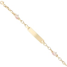 Berk Mücevherat 14 Ayar Altın Unicorn Figürlü Plaka Çocuk Künyesi