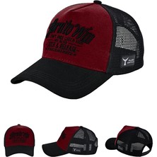 Fujin Btw Trucker Şapka Black Burgundy