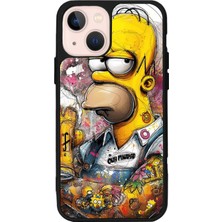 iPhone 13 Uyumlu The Simpsons Tasarımlı Glossy Premium Kılıf