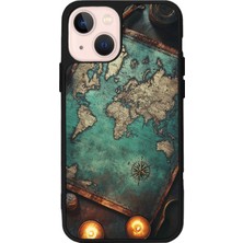 iPhone 14 Uyumlu Harita Tasarımlı Glossy Premium Kılıf