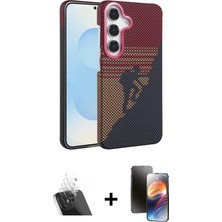Galaxy A14 4g Doruk Serisi - Siyah 3D Antistatik Mat Seramik Nano Ekran Koruyucu + Şeffaf Kamera Lens Koruma Cam