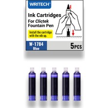 Writech Wrıtech W-1784 Dolma Kalem Mürekkebi Mavi - 5’li Kutu