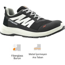 Mekap Pro Dynamek Windy Dmk-50 S1PS Sr E A Cı Fo Ps Siyah Fiberglass Burun Kevlar Ara Taban Iş Ayakkabısı