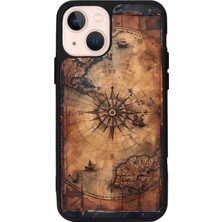 iPhone 13 Uyumlu Harita Tasarımlı Glossy Premium Kılıf
