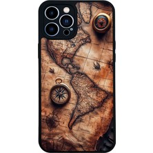 iPhone 13 Pro Max Uyumlu Harita Tasarımlı Glossy Premium Kılıf