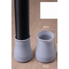 12 Adet Masa ve Sandalye Ayak Koruyucu Çizdirmez Gri Kaydırmaz Silikon