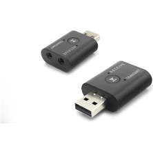 Marsilyan USB Bluetooth Ses Verici + Alıcı Adaptör 2 In 1 - Siyah HD9006