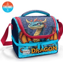 Coral High Kids Dragon Desenli Thermo Iki Katlı Beslenme Çantası 37206