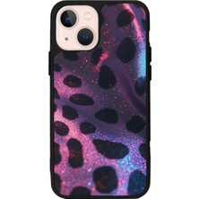 iPhone 13 Mini Uyumlu Hologram Leopar Tasarımlı Glossy Premium Kılıf