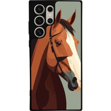 Samsung Galaxy S22 Ultra Uyumlu At Horse Tasarımlı Glossy Premium Kılıf