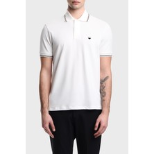 Emporio Armani Pamuklu Regular Fit Logolu Düğmeli Polo Erkek Polo EM004606 AF23090 U0003