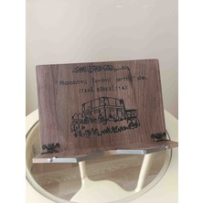 İskender Wood Ahşap Masa Üstü Ahşap Kuran Rahlesi Hediyelik Kitap Okuma Standı Tablet Tutucu