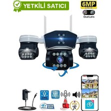 O-Kam 8080 Çift Lens Wifi Ptz Kamera Su Geçirmez 6 MP Gece Görüşlü Tüm Mekanlar İçin