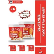 Gelincik 2'li Set Fıstık Ezmesi Şekersiz %100 Saf Doğal Katkısız Taze Çekim Glutensiz Doğal Fıstık Ezmesi 2kg