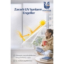 Ventoze Kendinden Yapışkanlı Dekoratif Cam Kaplama | Buzlu Cam Filmi Uv Engelleyici