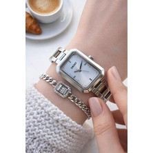 Dkny 2 Yıl Garantili 3 Atm Suya Dayanıklı Kararma Renk Atma Yapmaz Kadın Kol Saati+Bileklik DL009.55