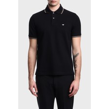 Emporio Armani Pamuklu Regular Fit Logolu Düğmeli Polo Erkek Polo EM004606 AF23090 UC001
