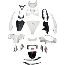 Motobisavm Kaporta Set TVS Jupiter 125 Beyaz - Plastik Aksamlar