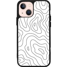 iPhone 14 Uyumlu Çizgi Sanatı Tasarımlı Glossy Premium Kılıf