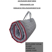 Rafadi Taşınabilir Katlanır Yatak Karavan Kamp Yatağı Anne Yanı Deprem Yatağı 90*190 Tek Kişilik