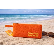 Melnio Havlu Makyaj & Plaj Çantası- Su Geçirmez Iç Astarlı /fermuarlı